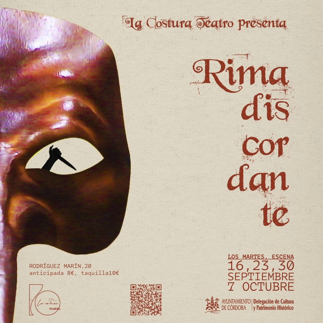 cartel anunciador de las funciones de Rima discordante en La Inaudita