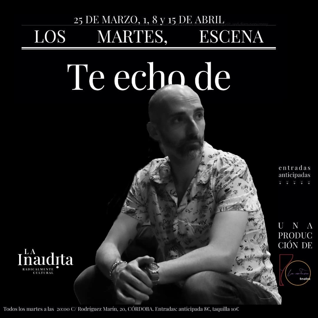 cartel anunciador de Te echo de